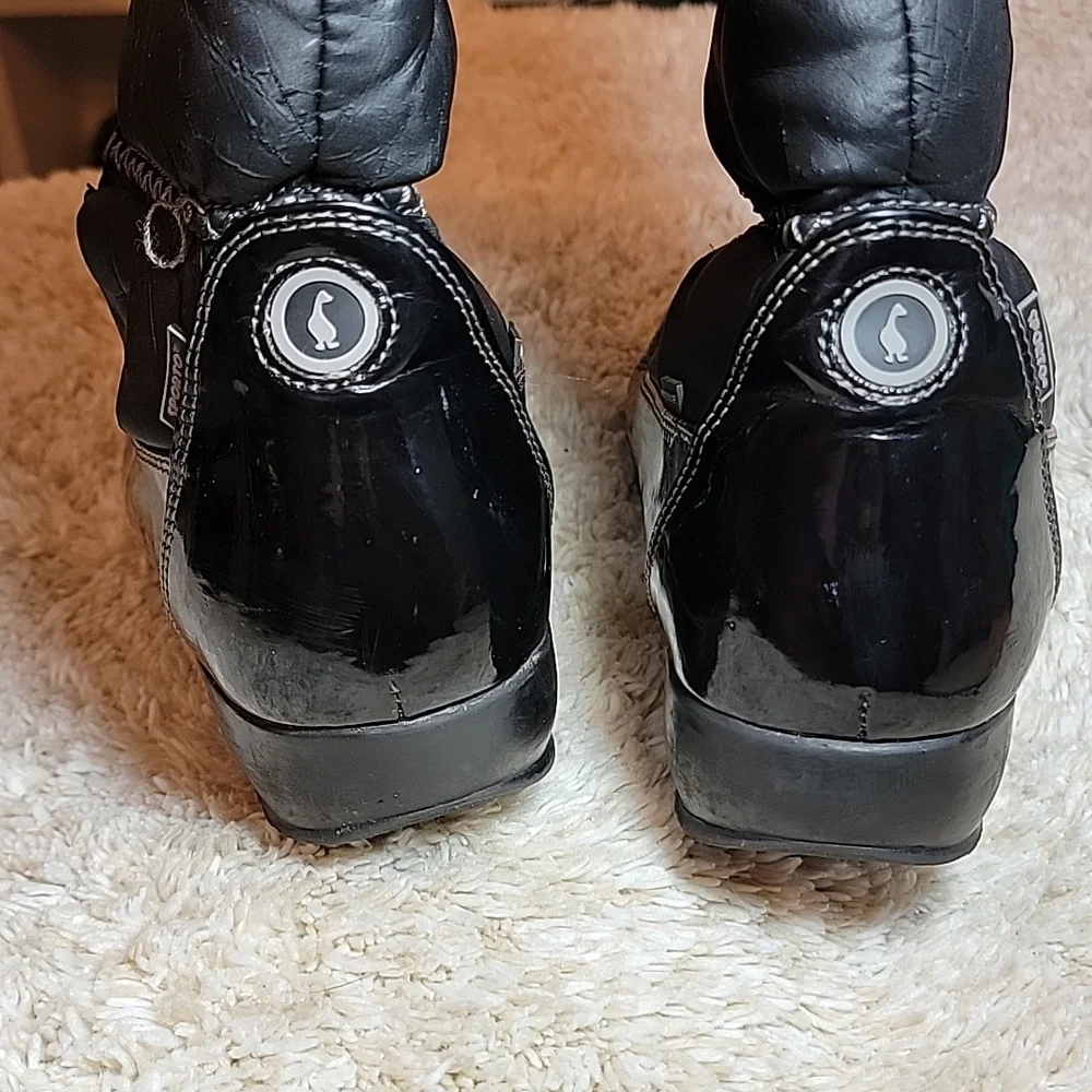 Sporto sz9 Ivy Black Waterproof Fur Lined Lace Up Booots
